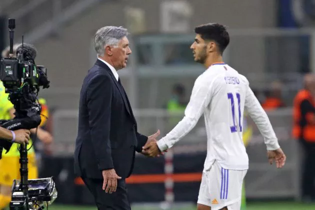 carlo ancelotti marco asensio real madrid