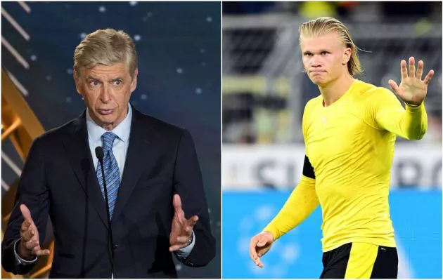 Arsene Wenger and Erling Haaland