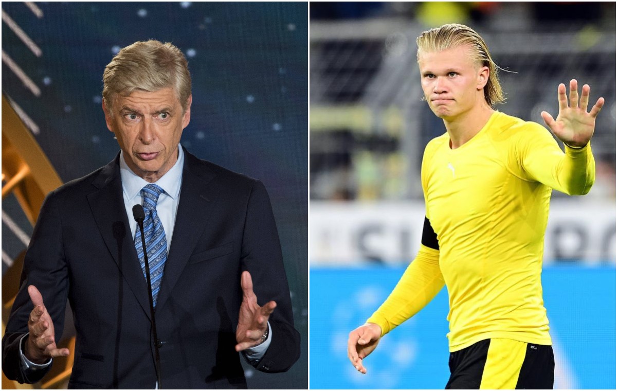 Arsene Wenger and Erling Haaland