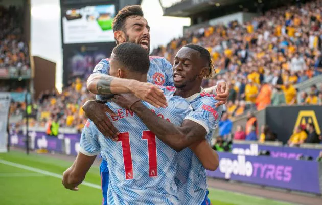 Bruno Fernandes Mason Greenwood Aaron Wan-Bissaka Manchester United