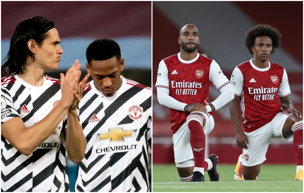 Cavani Martial Lacazette Willian
