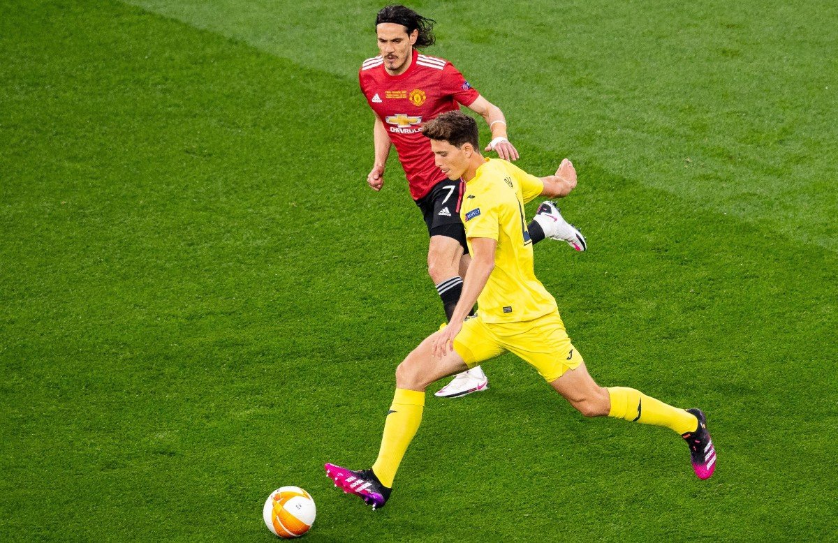 Edinson Cavani and Pau Torres Europa League final