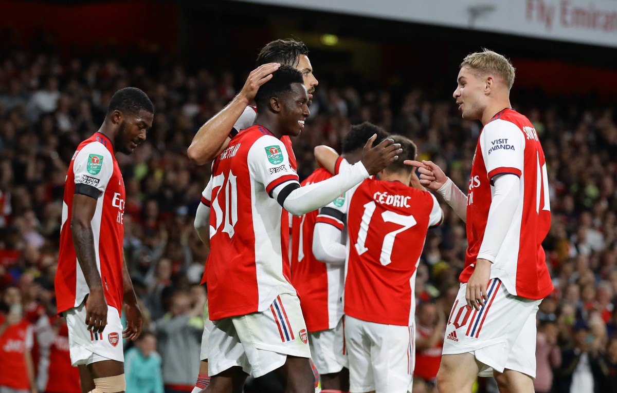 Maitland-Niles Nketiah Smith Rowe Arsenal