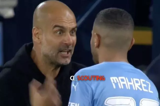 pep guardiola riyad mahrez man city
