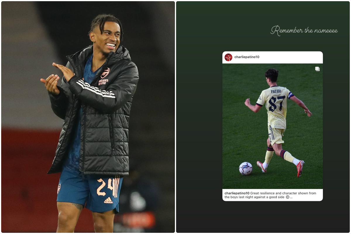 Reiss Nelson raves about Arsenal talent Charlie Patino
