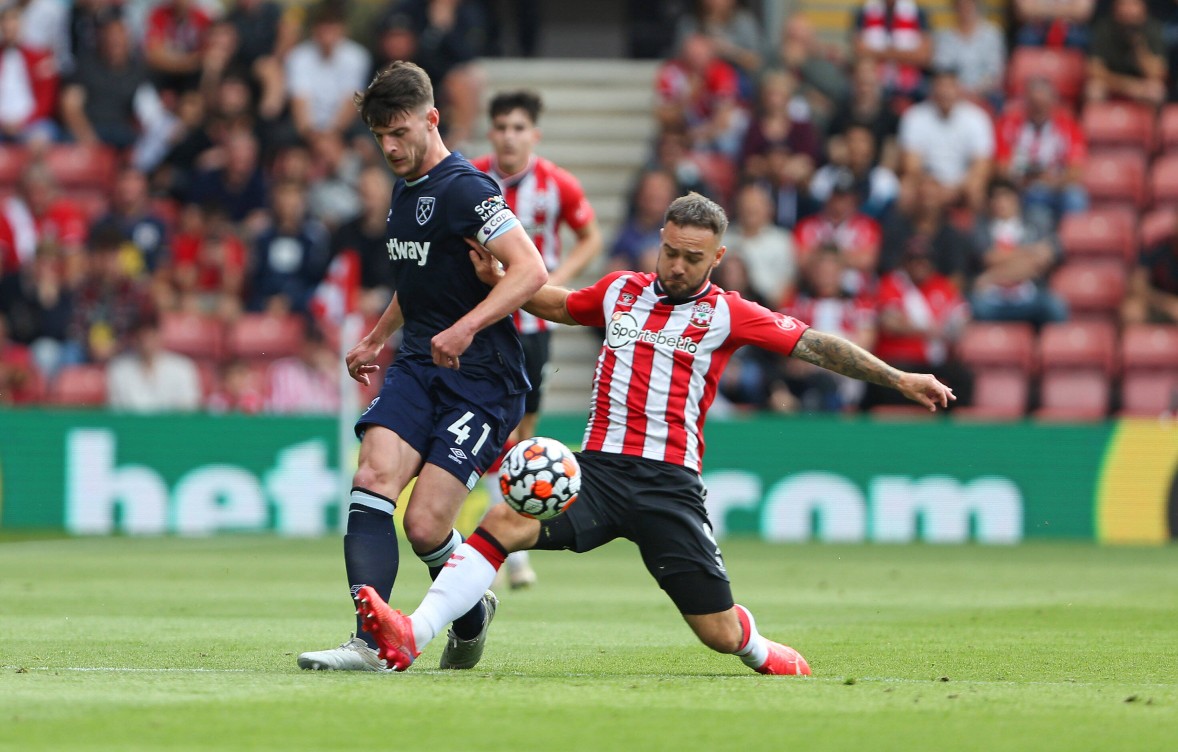Declan Rice West Ham vs Southampton