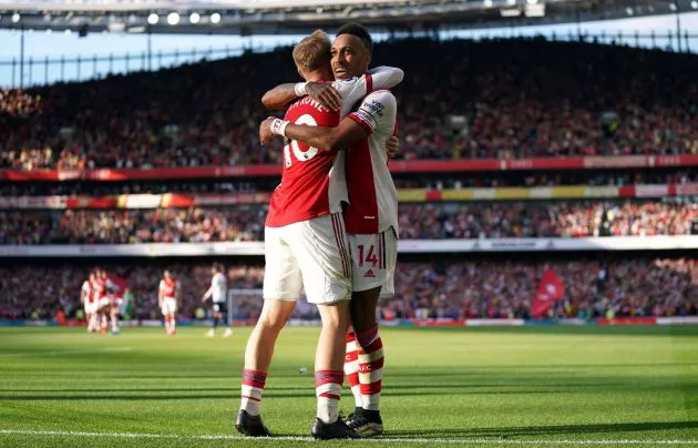 Smith Rowe Aubameyang Arsenal vs Spurs