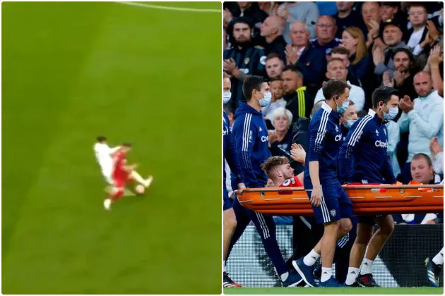 Video - Harvey Elliott injured for Liverpool vs Leeds