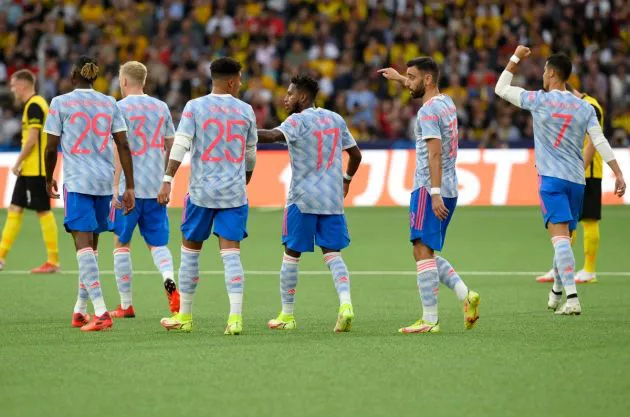 Wan-Bissaka Van de Beek Sancho Fred Fernandes Ronaldo Manchester United