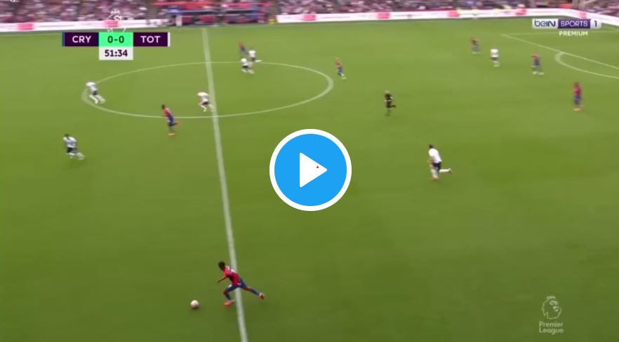 Wilfried Zaha fouled by Japhet Tanganga