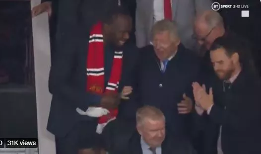 bolt and ferguson old trafford