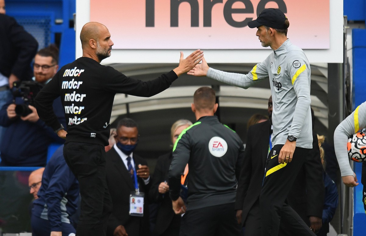 pep guardiola and thomas tuchel stamford bridge