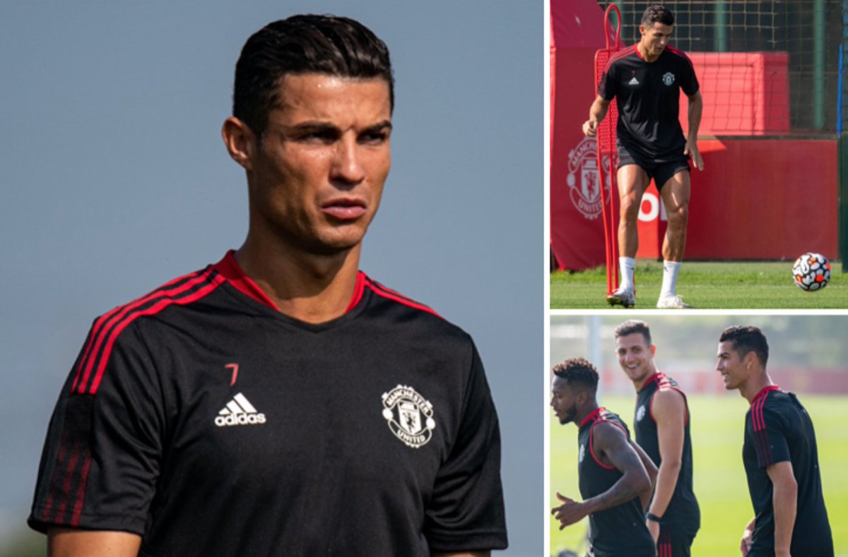 ronaldo back in united training