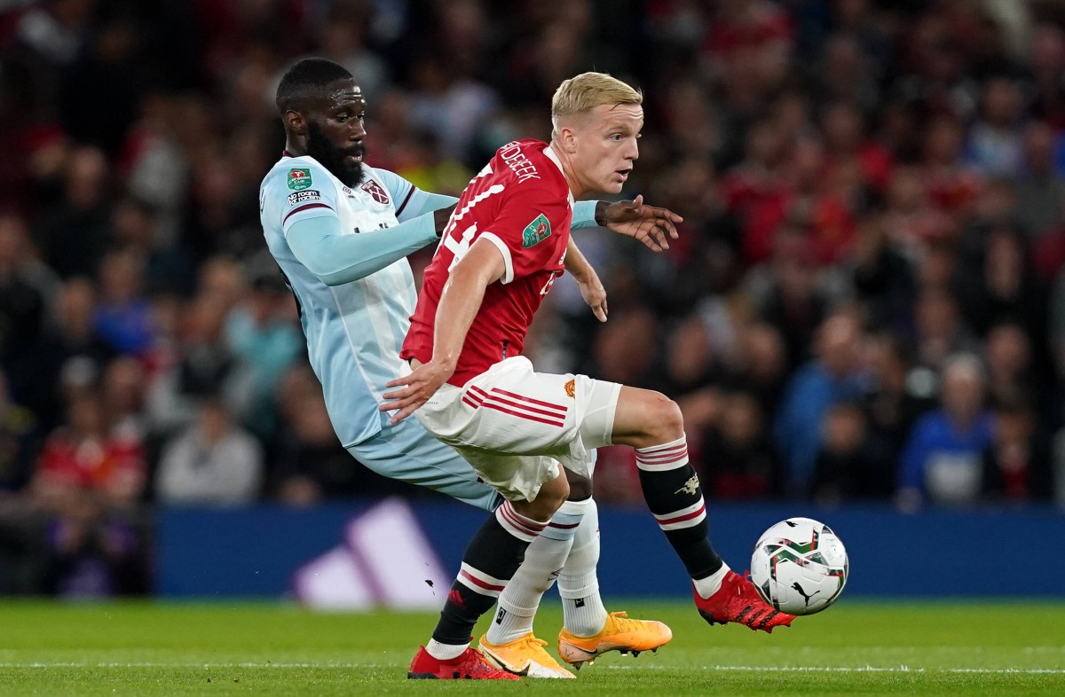 van de beek man utd west ham