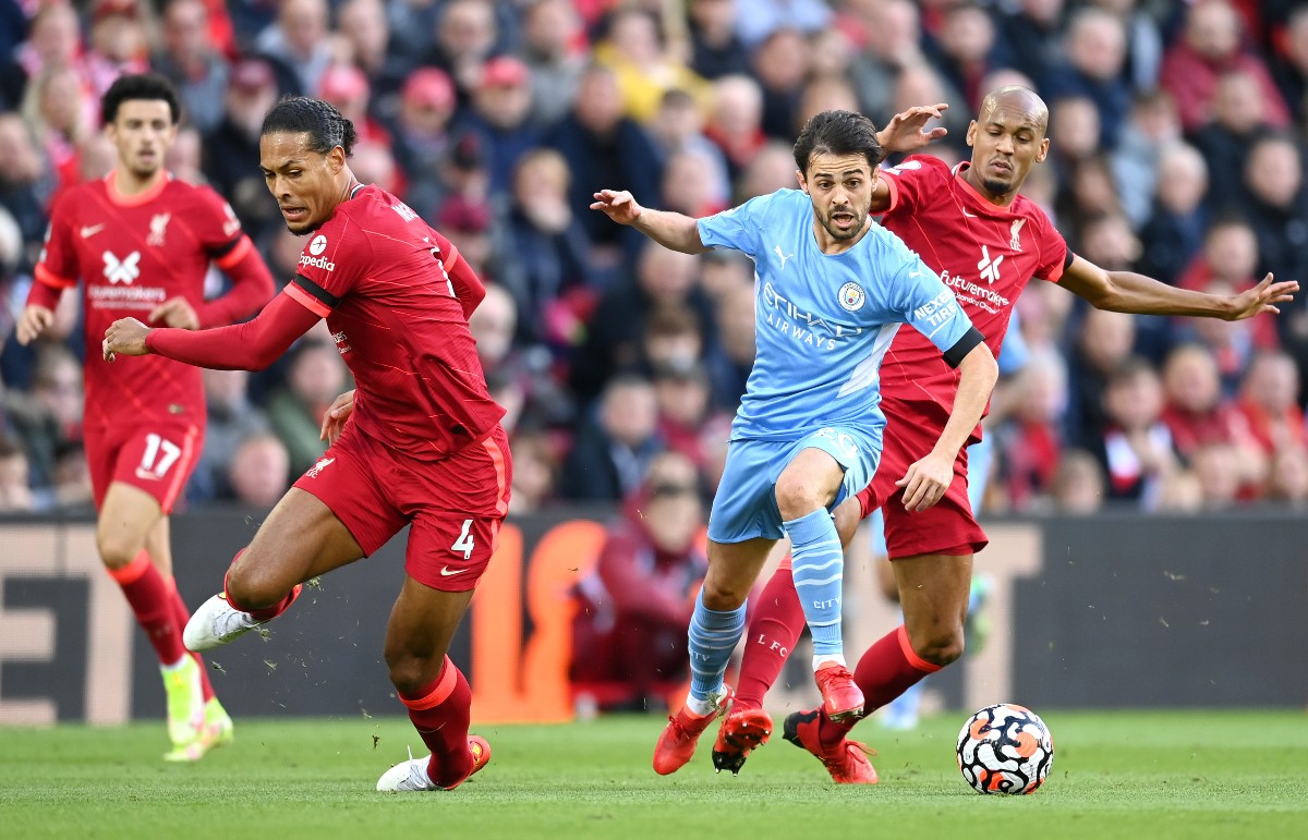 Virgil van Dijk Bernardo Silva Fabinho Liverpool Manchester City