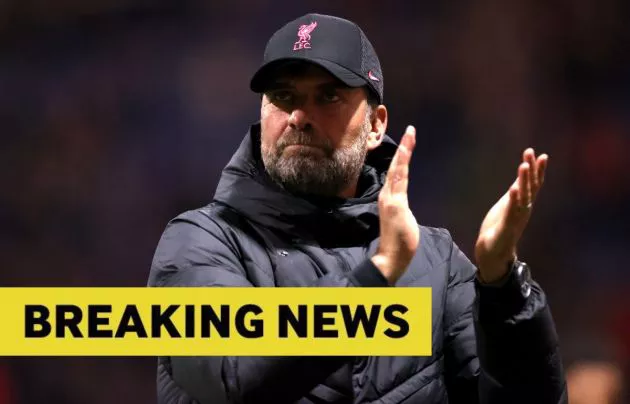 breaking news jurgen klopp liverpool