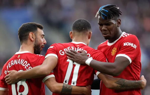 bruno fernandes mason greenwood paul pogba manchester united