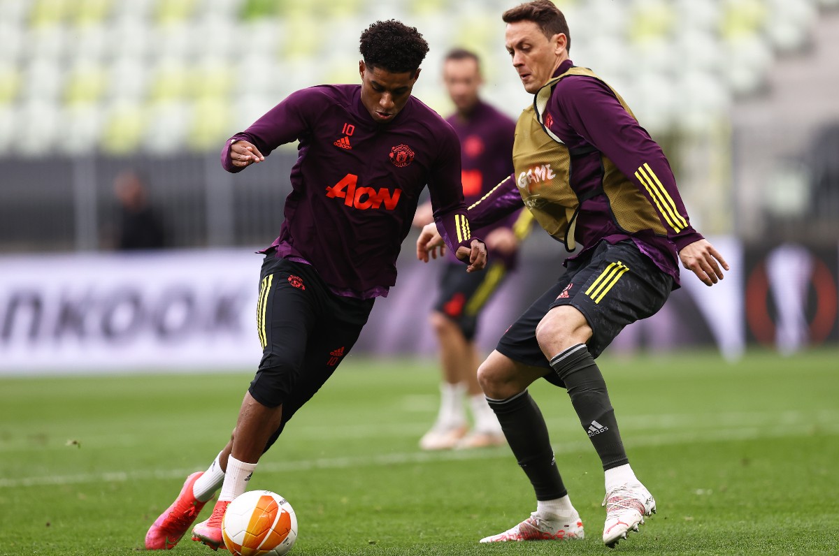 man utd rashford matic training