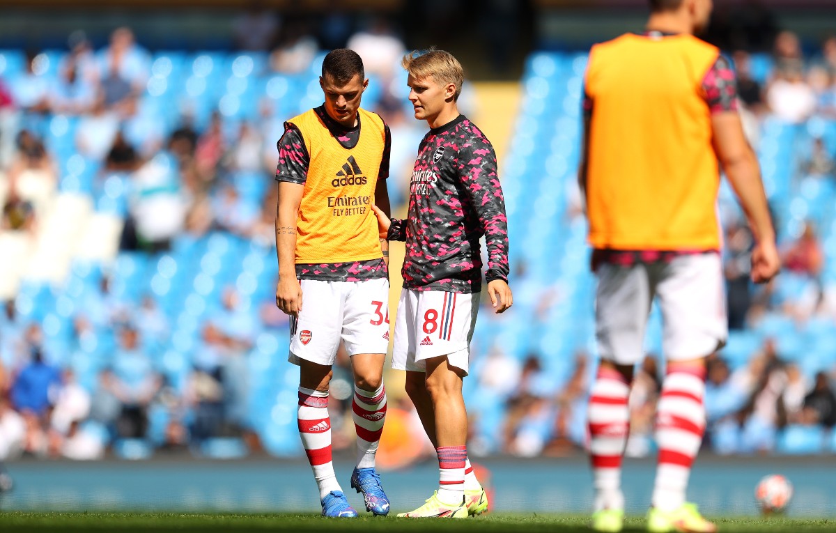 Granit Xhaka and Martin Odegaard