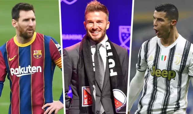 Leo Messi Dave Beckham Cris Ronaldo