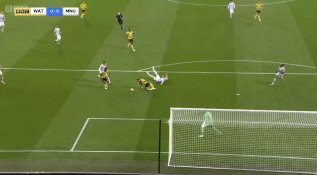 Penalty incident in Watford vs Man Utd