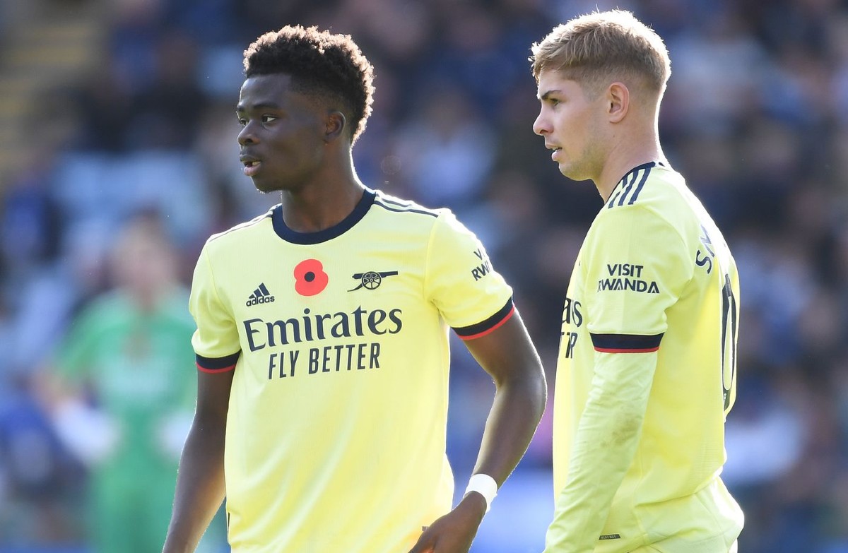 bukayo saka arsenal emile smith rowe