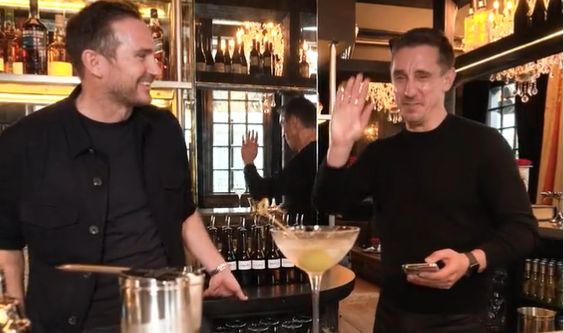 lampard and neville laughing