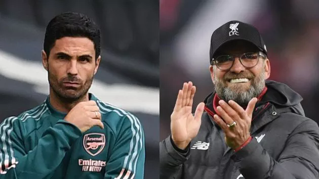 mikel arteta jurgen klopp