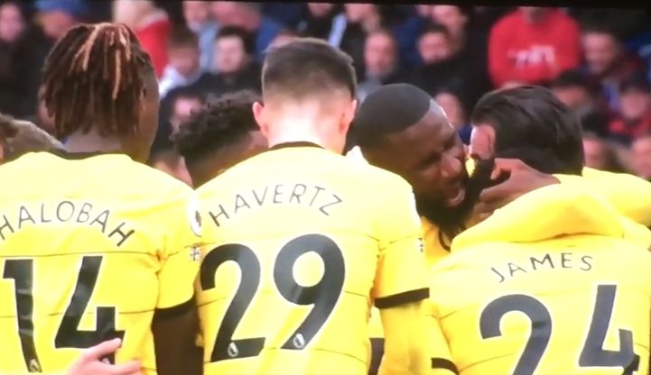 rudiger bites james