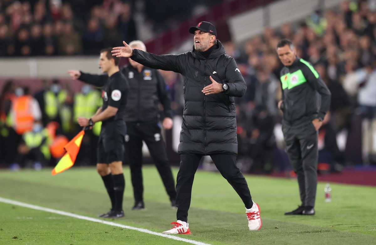 west ham liverpool klopp angry