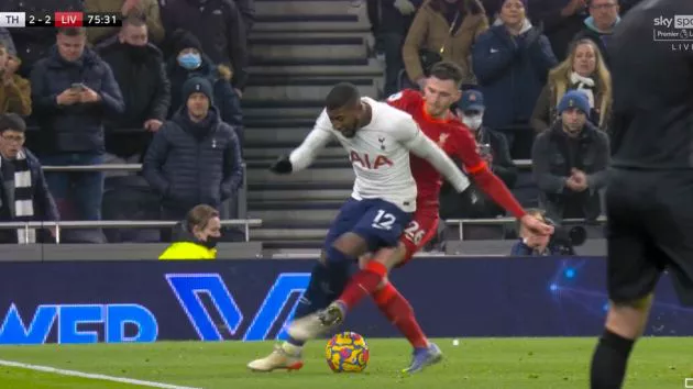 Andy Robertson kicks Emerson Royal