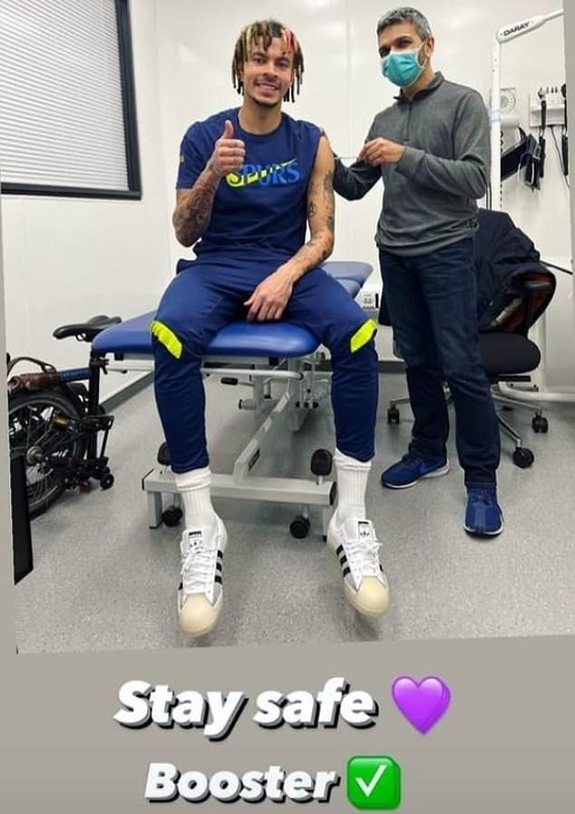 Dele Alli receives his Covid 19 booster Dele Alli receives his Covid 19 booster