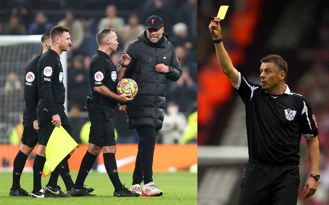 Mark Halsey (right) on Spurs vs Liverpool refereeing