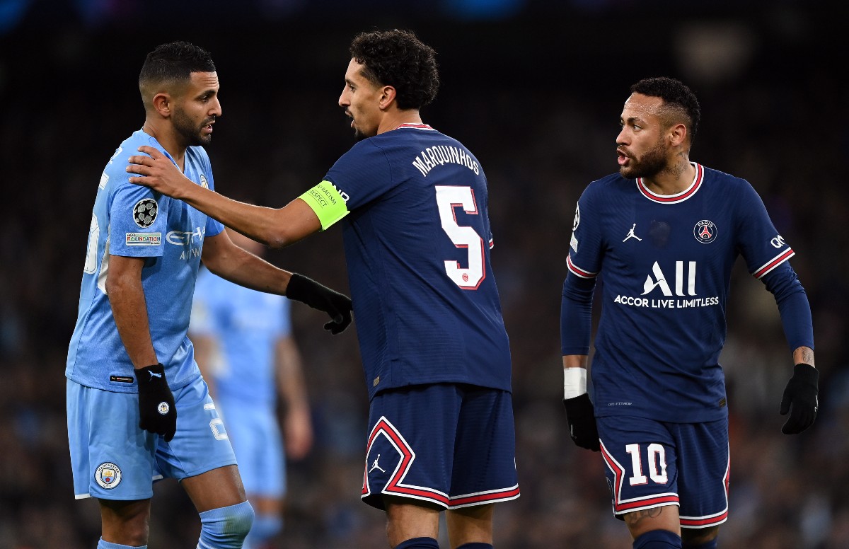 Riyad Mahrez Marquinhos Neymar PSG Manchester City