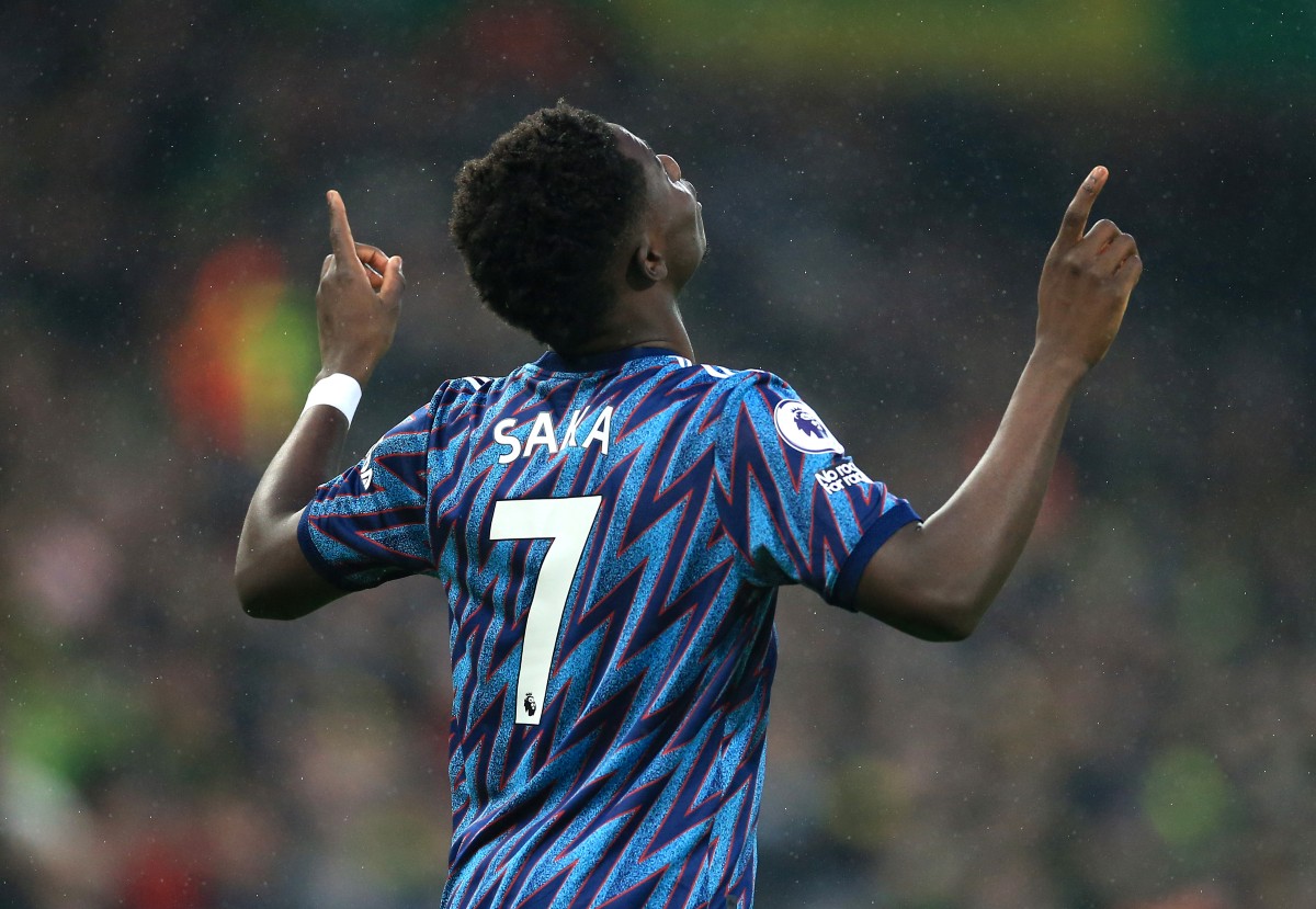 saka 7 arsenal norwich