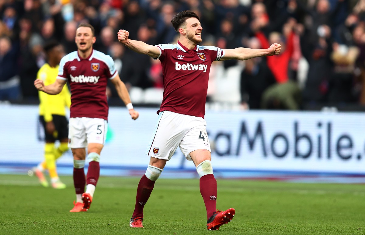 west ham 3-2 chelsea declan rice