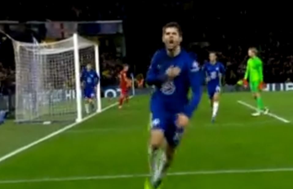 Christian Pulisic goal celebration vs Liverpool