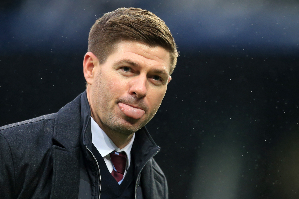 Gerrard sticked his tongue out to Everton fans after leading Villa to win at Goodison