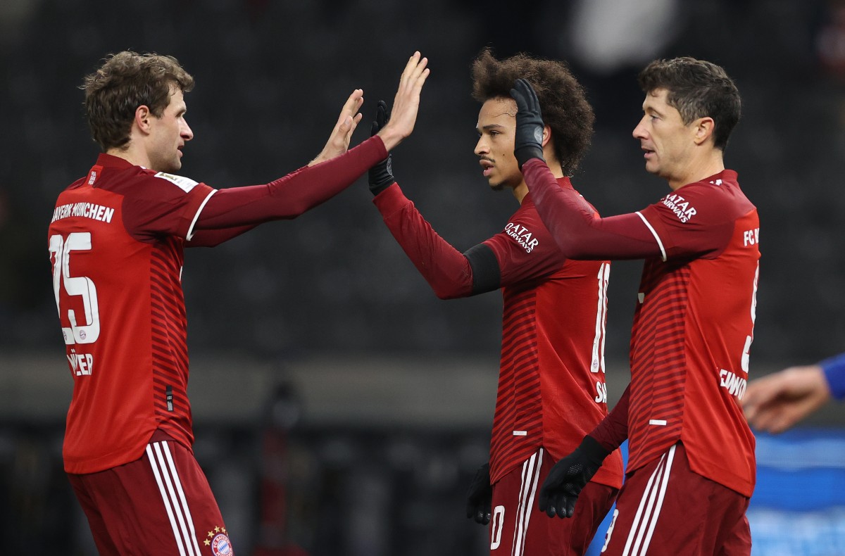 Muller Sane Lewandowski Bayern Munich