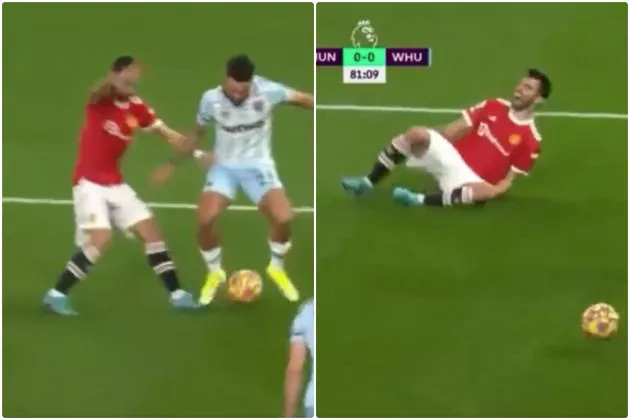 Video - Bruno Fernandes dive for Man United vs West Ham