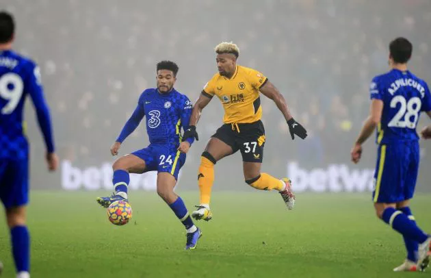 Wolves vs Chelsea Reece James Adama Traore