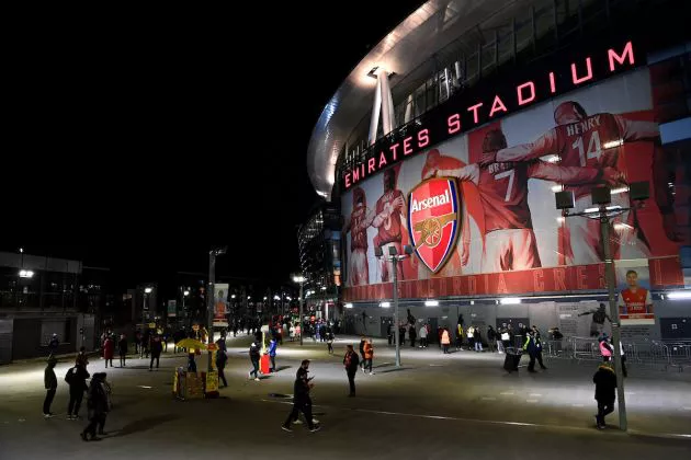 A general exterior view of the Emirates Stadium prior to the Carabao Cup Semi Final Second Leg match between Arsenal and Liverpool on January 20, 2022