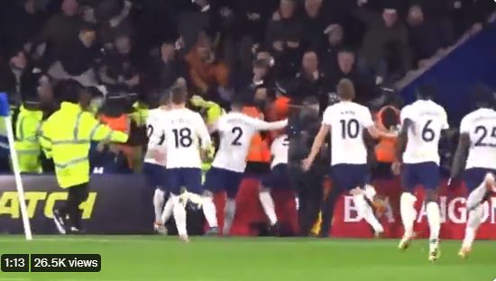 lcfc 2-3 thfc celebrations
