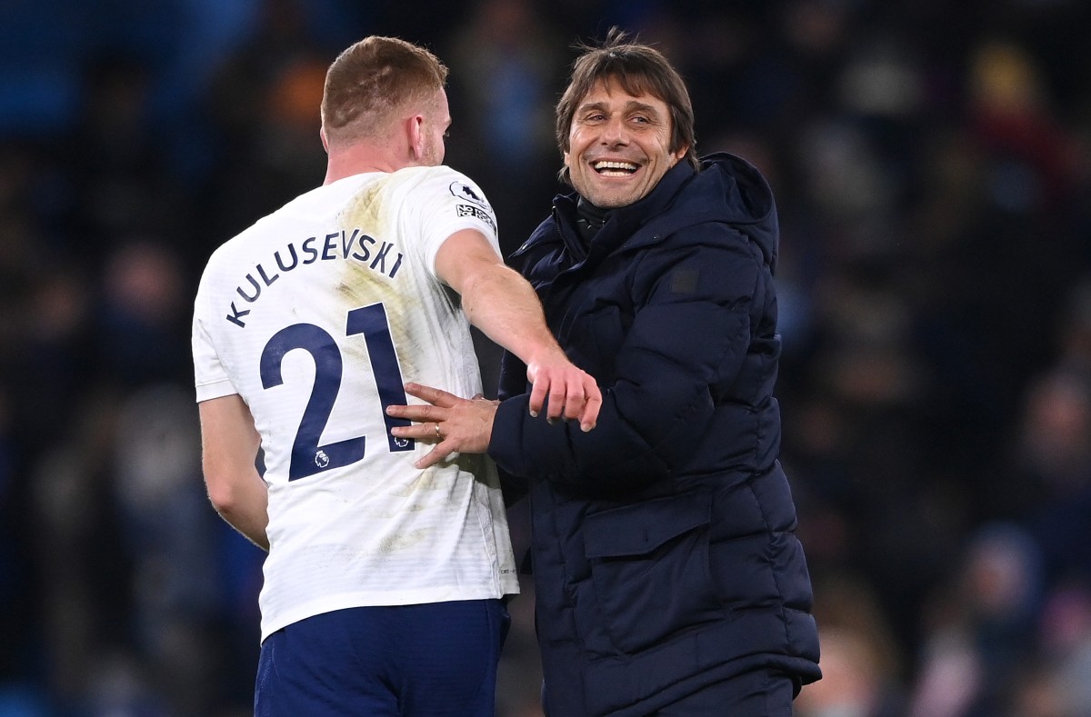 Dejan Kulusevski Antonio Conte Tottenham Dejan Kulusevski Antonio Conte Tottenham