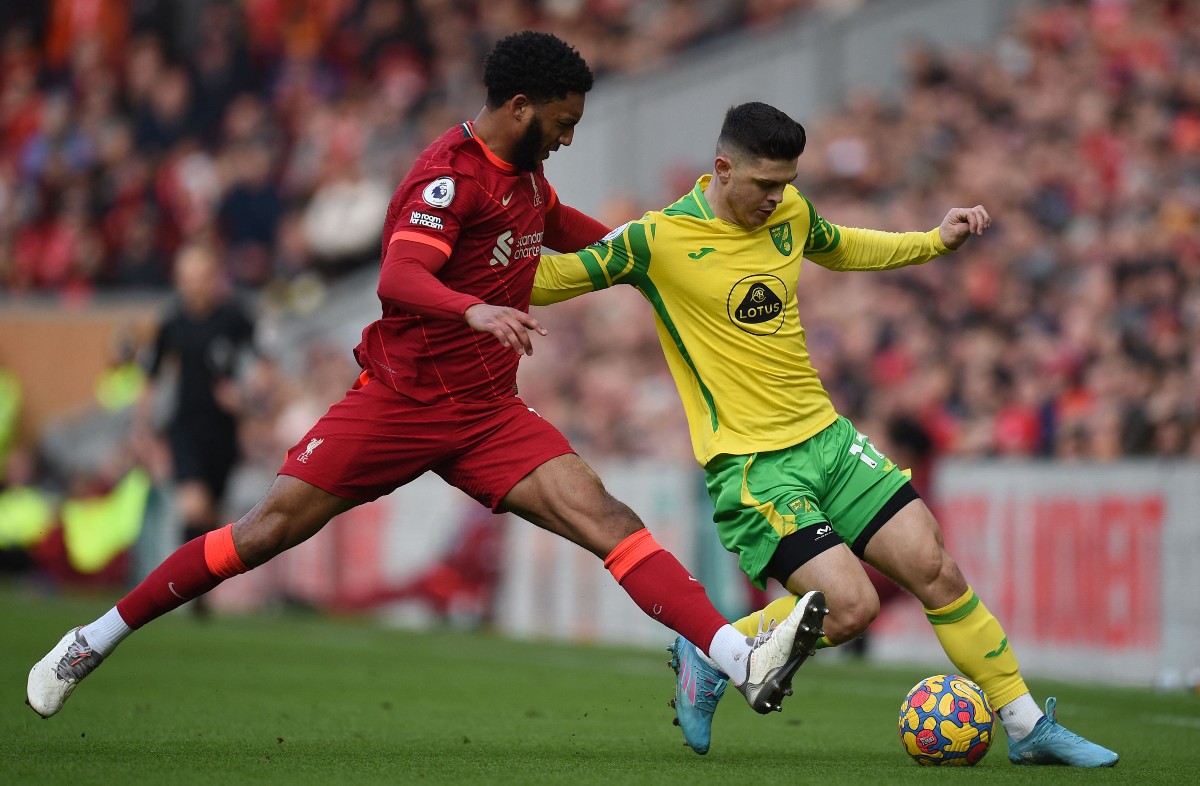 Joe Gomez Liverpool Norwich