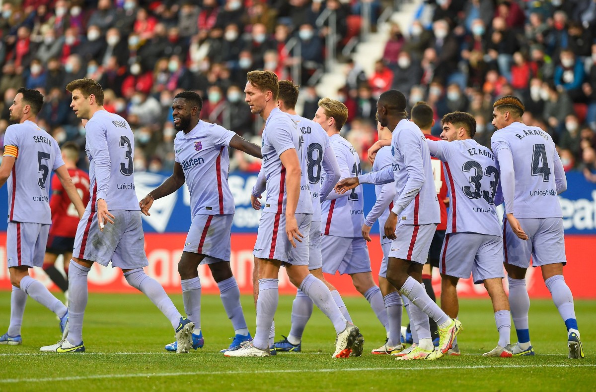 Osasuna Barcelona Nico Gonzalez Gerard Pique Frenkie de Jong