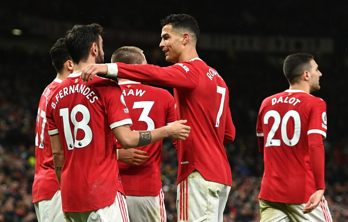fernandes ronaldo dalot man utd brighton
