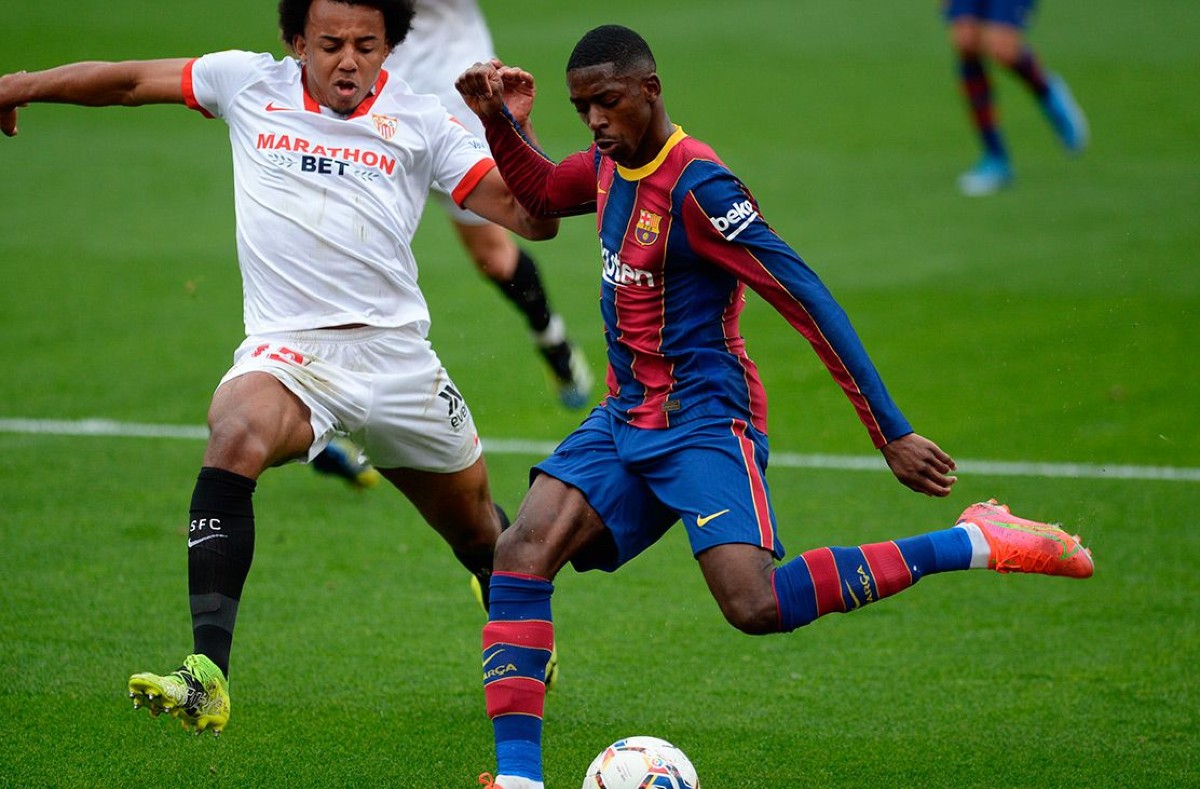 sevilla kounde and barcelona dembele