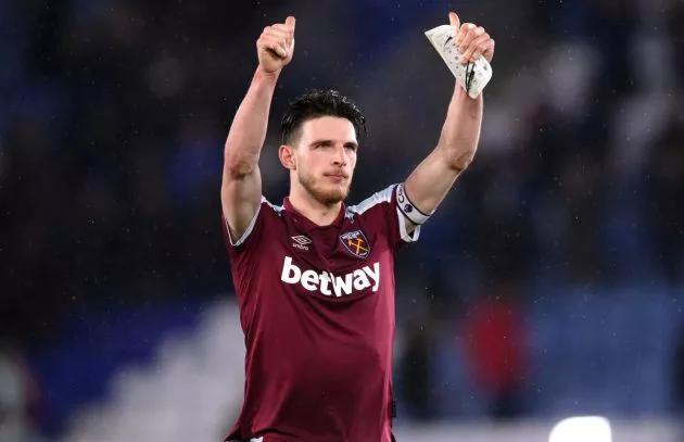 west ham united midfielder declan rice