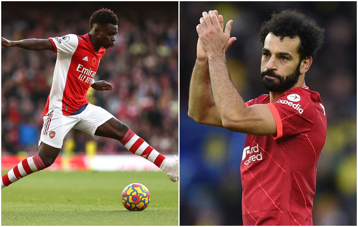 bukayo saka mohamed salah